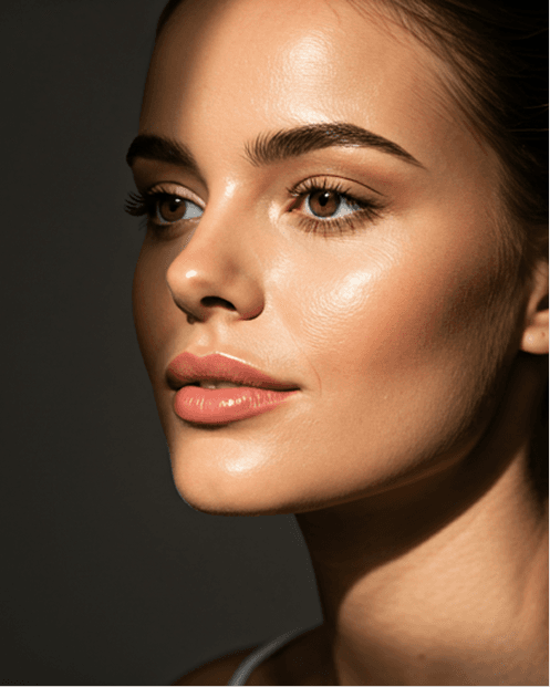 Modelo com pele radiante